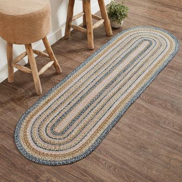 Kaila Jute Braided Runner Rug Oval with Rug Pad 24